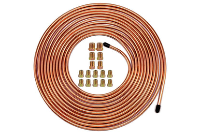 Brake Line Tubing Kit 3/16" OD 25 FT Coil Roll with Fittings