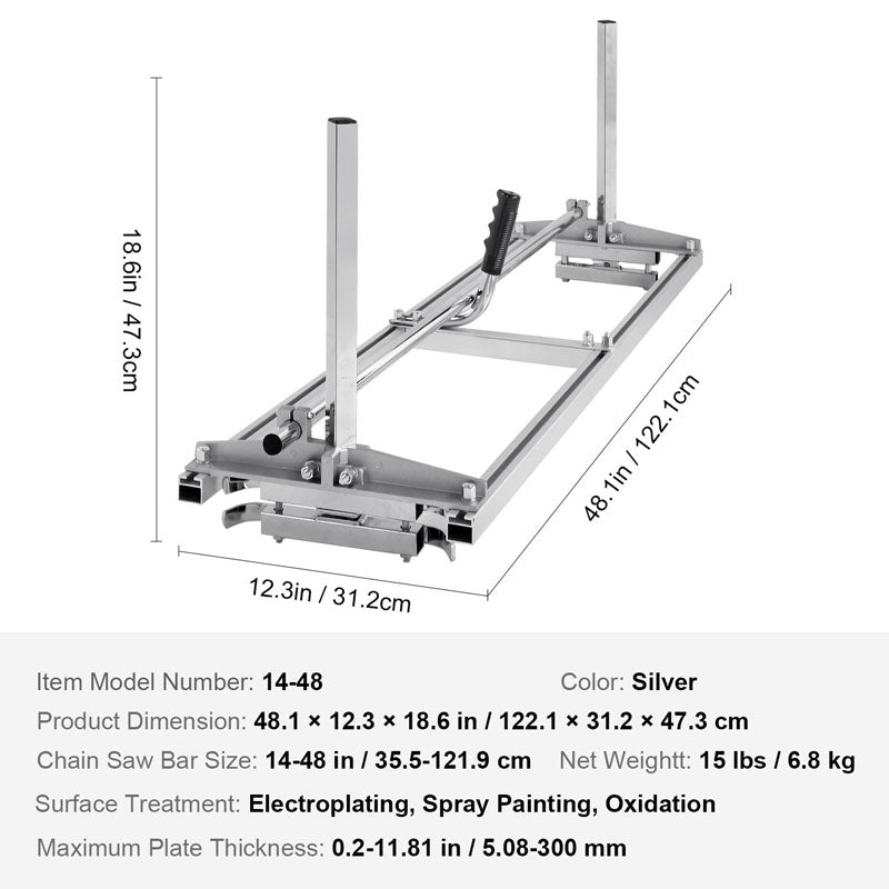 Portable Chainsaw Mill Chain Saw Mill 14" - 48"