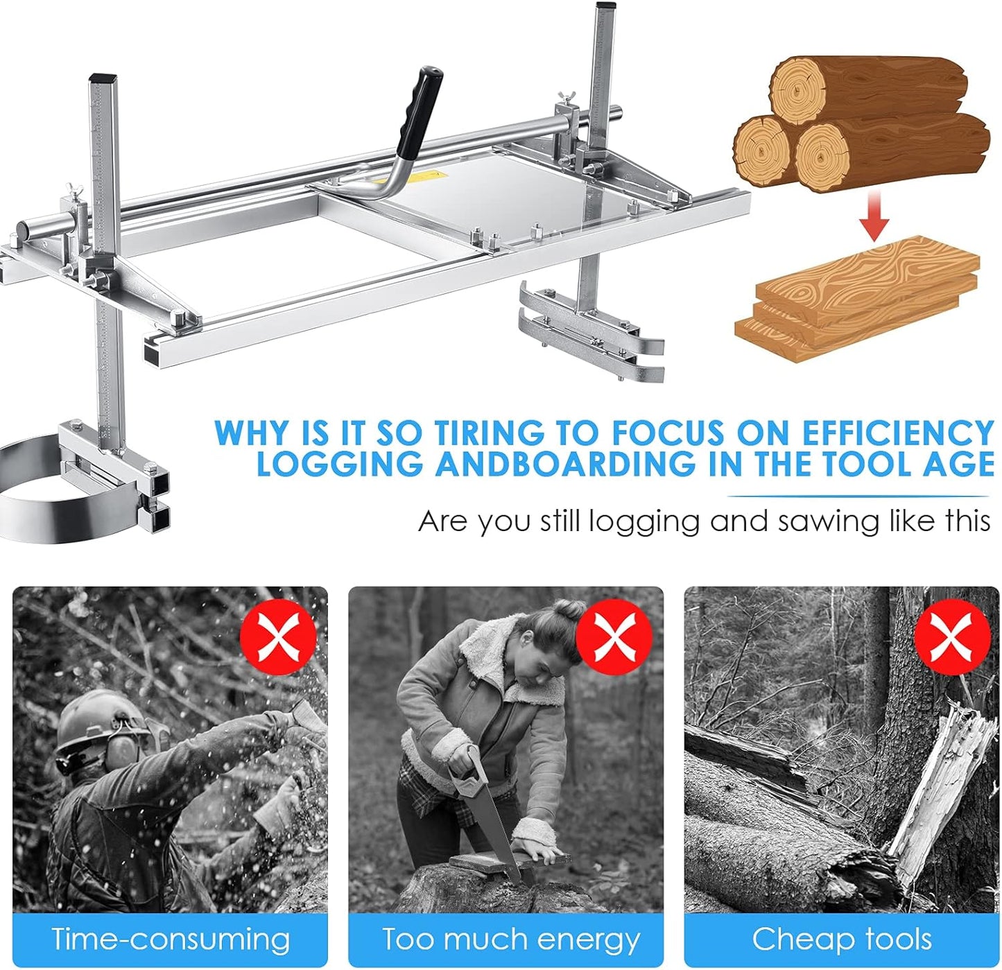 Portable Chainsaw Mill Chain Saw Mill 14" - 48"