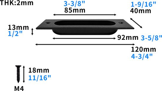 Barn Door Hardware Handle Sliding Door Cup