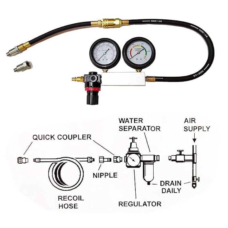 Engine Cylinder Leak Tester Leak Down Test Tool Kit Automotive Special Tool Kit