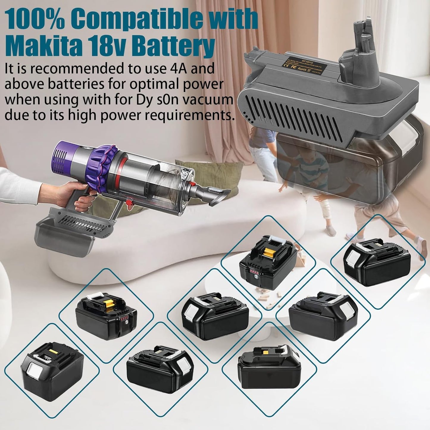 Makita to Dyson Battery V10 Series Vacuum Cleaner Adapter Converter