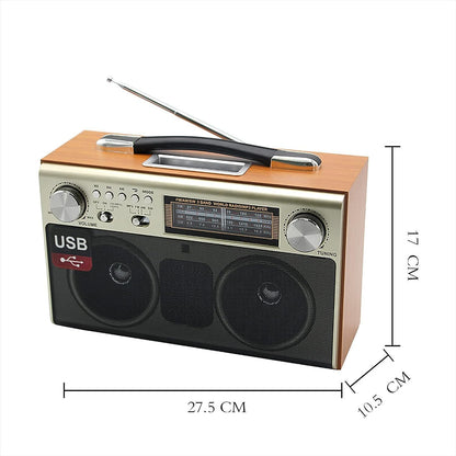 Multi Band Vintage FM Radio Speaker Bluetooth
