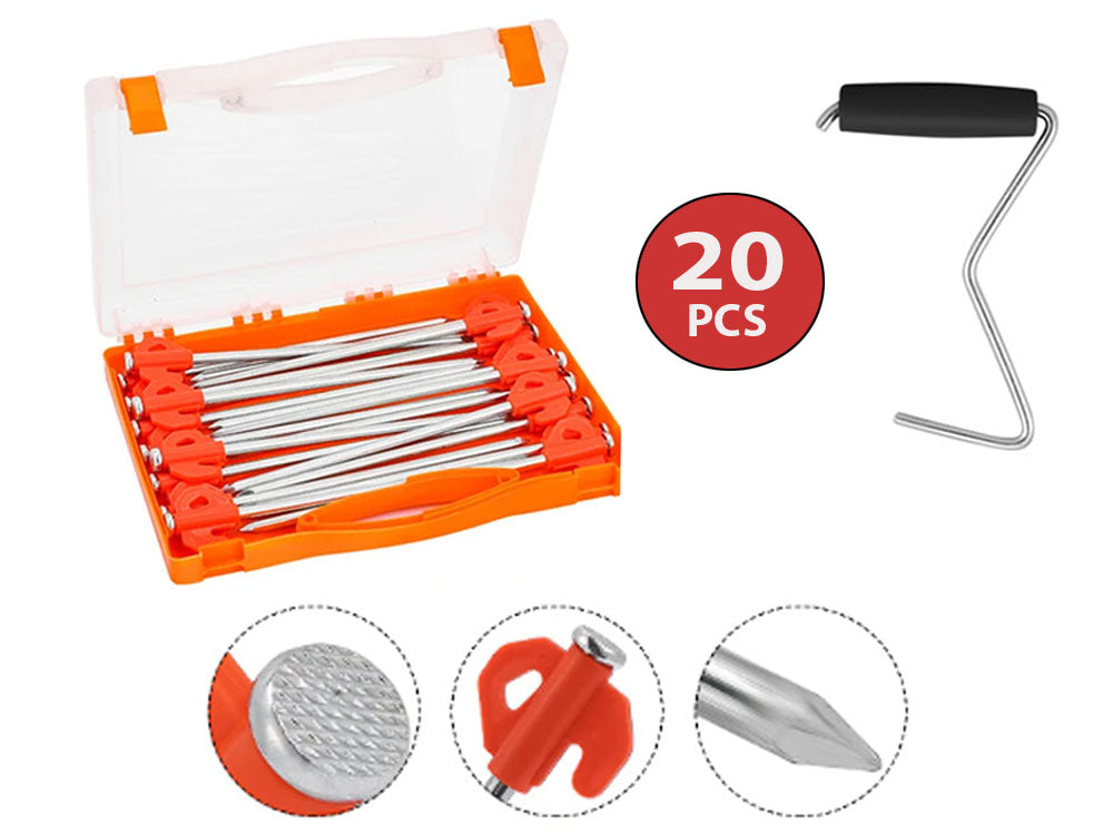 Camping Tent Pegs 20PCS Set