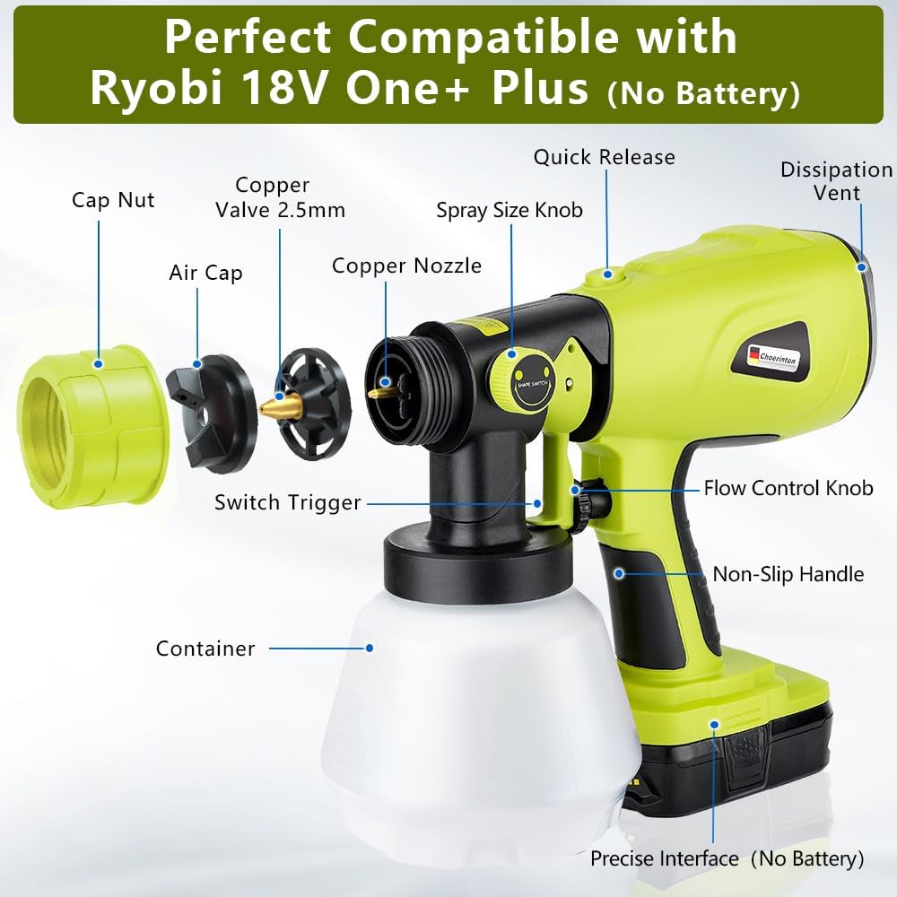 Cordless High Pressure Spray Gun Paint Sprayer