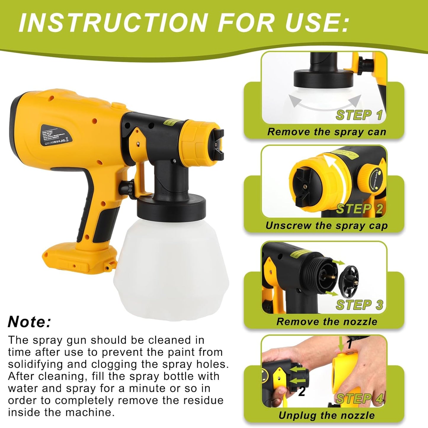 Cordless High Pressure Spray Gun Paint Sprayer