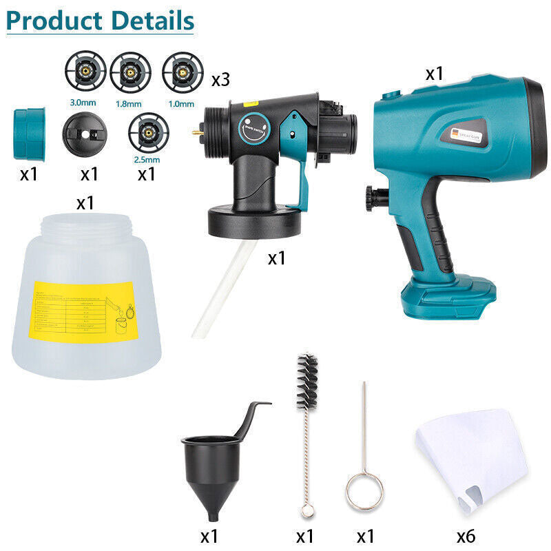 Cordless High Pressure Spray Gun Paint Sprayer