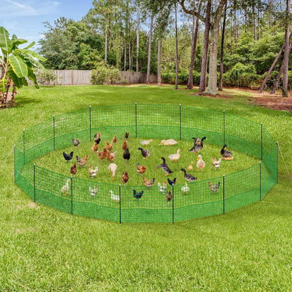 12M Chicken Fence Hen Poultry Coop Farm Runs Mesh Cage Net Habitat Safe House Pen