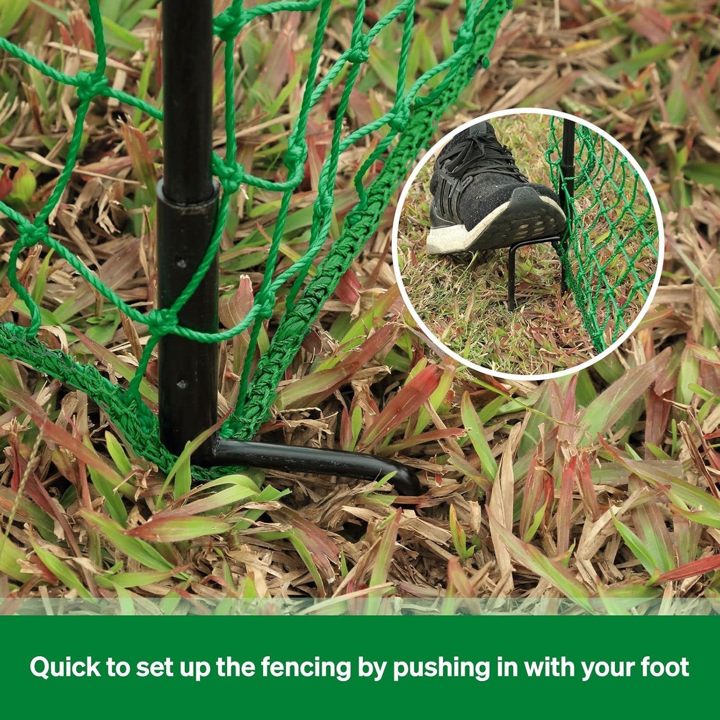 12M Chicken Fence Hen Poultry Coop Farm Runs Mesh Cage Net Habitat Safe House Pen