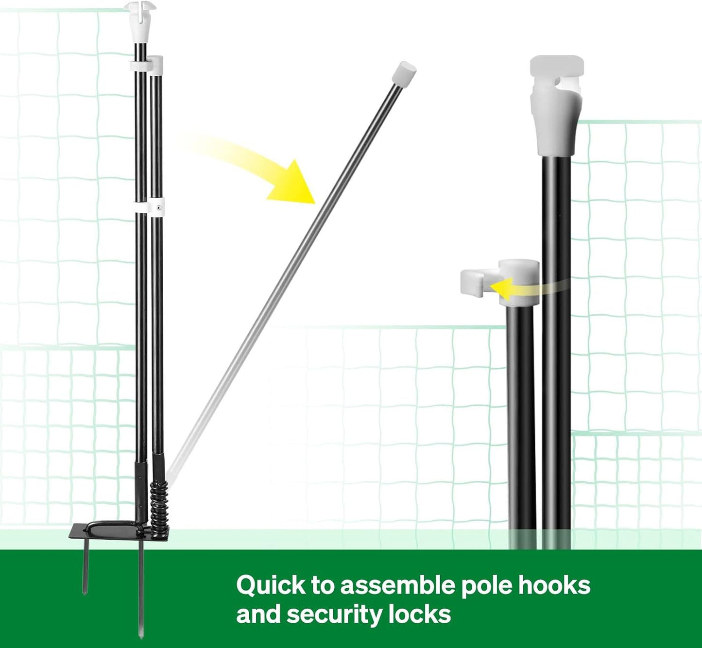 50M Chicken Fence Hen Poultry Coop Farm Runs Mesh Cage Net Habitat Safe House Pen