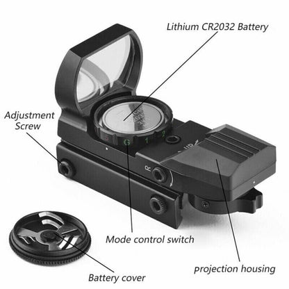 Red Green Dot Sight Tactical Holo 4 Reticle