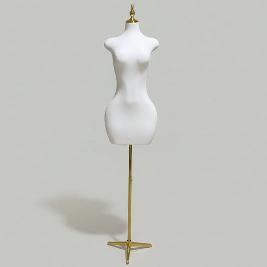Half Body Female Mannequin Velvet Surface- White