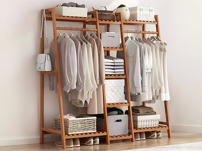 Bamboo Wardrobe Clothes Rack