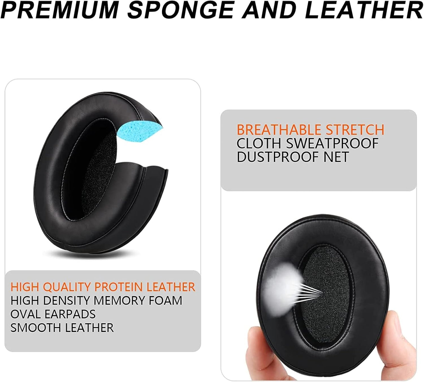 Replacement Ear Pads Cushions for Sennheiser HD 4.50 HD4.50 BTNC Headphones