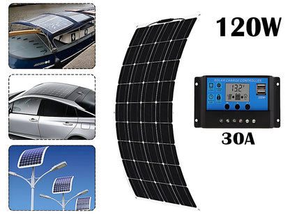 120W Solar Panel with Solar Controller