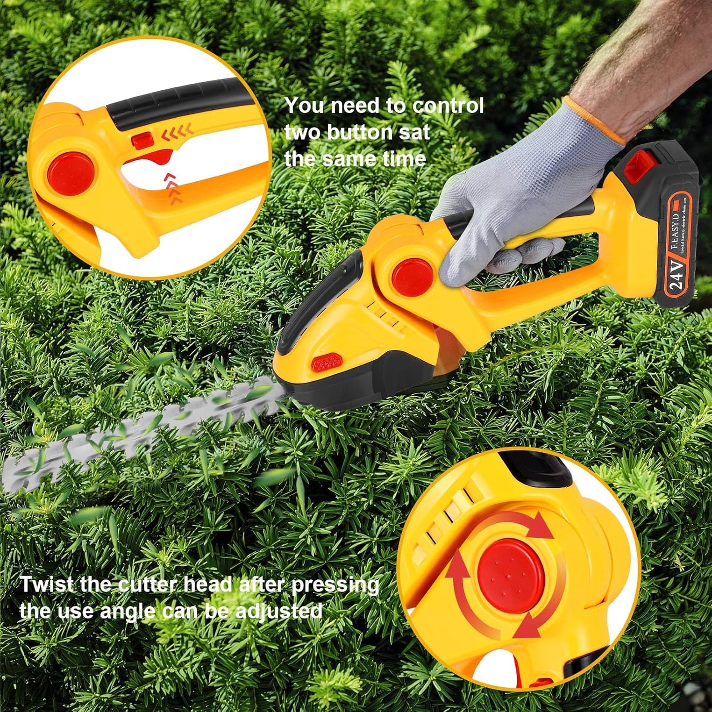 Hedge Trimmer Cordless Lawn Mower 2 in 1