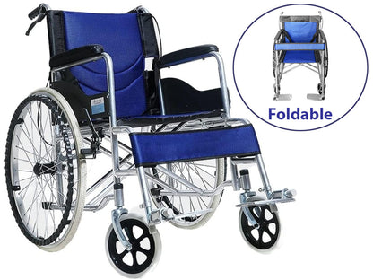 Self propelling folding wheelchair