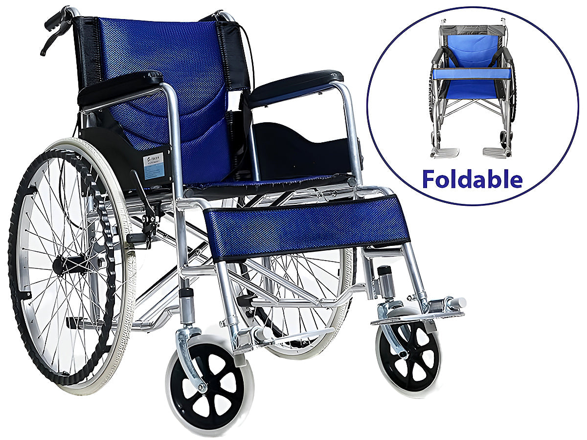 Self propelling folding wheelchair
