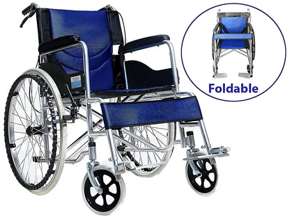 Self propelling folding wheelchair