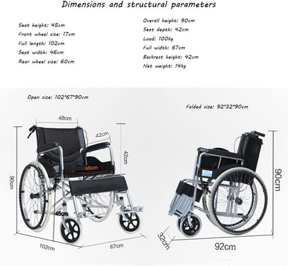 Self propelling folding wheelchair