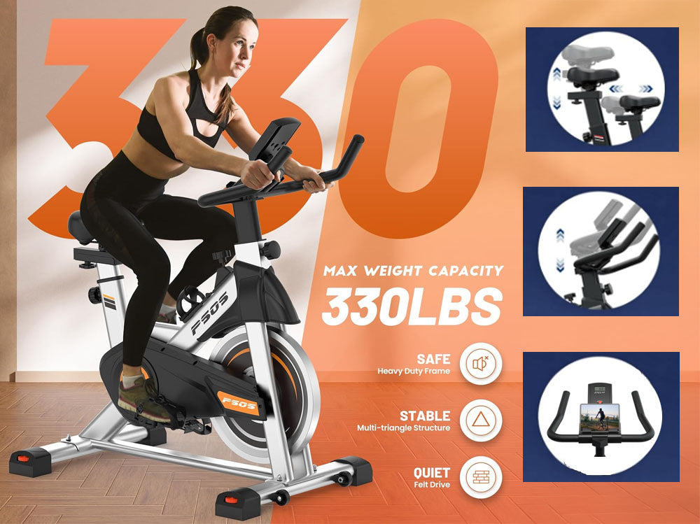 Adjustable Exercise Bike Spin Bike Heavy Duty