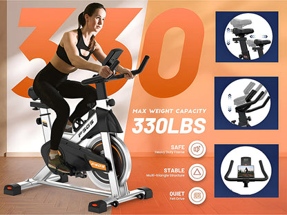 Adjustable Exercise Bike Spin Bike Heavy Duty