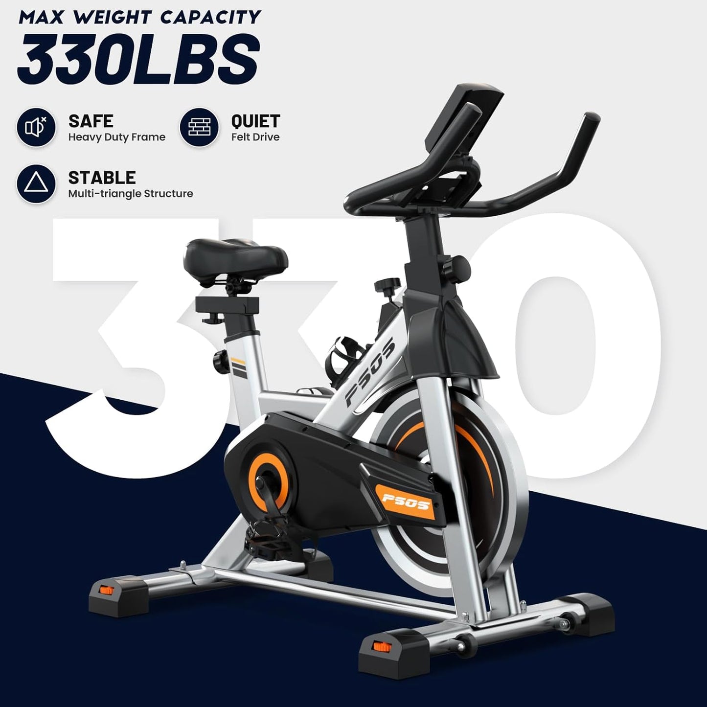 Adjustable Exercise Bike Spin Bike Heavy Duty