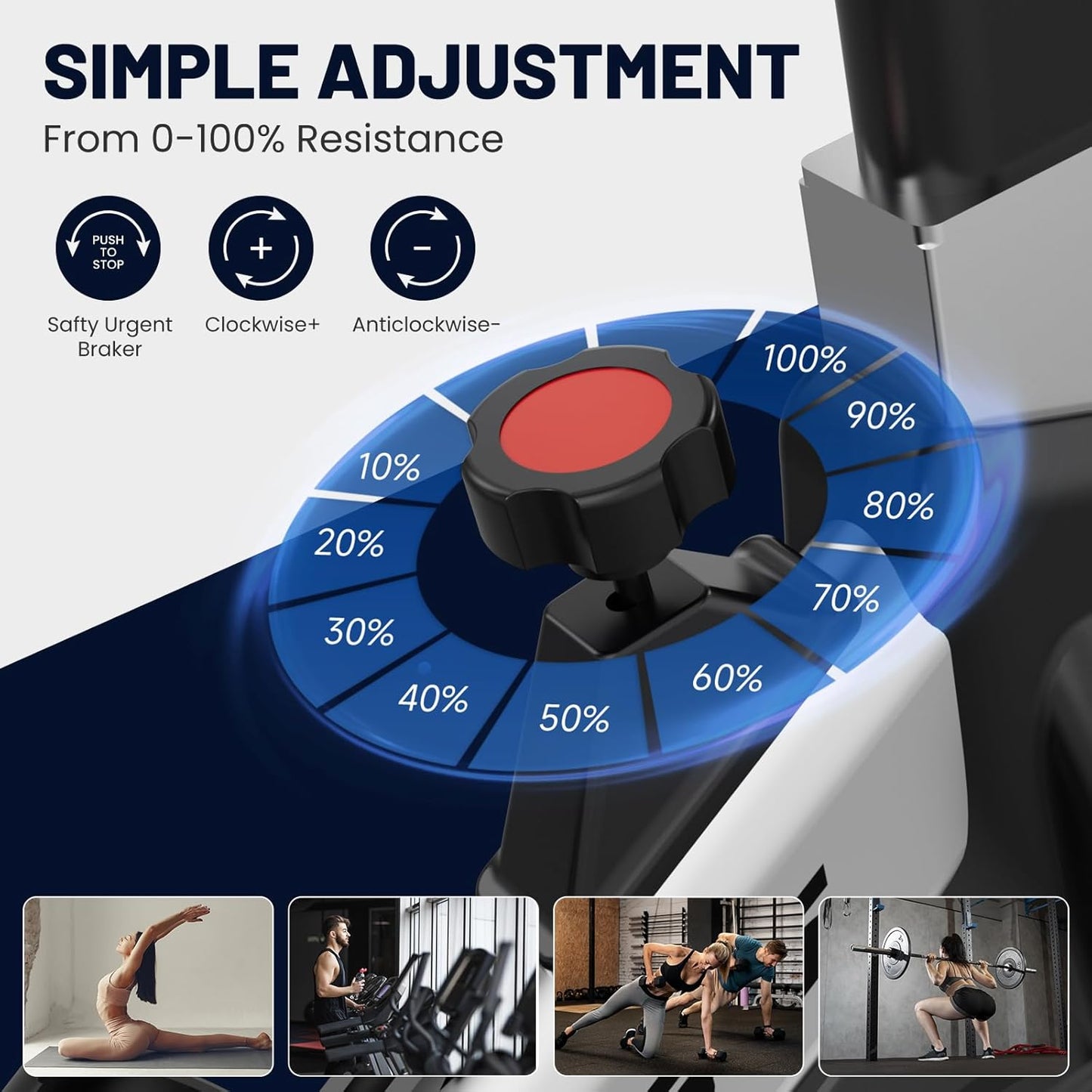 Adjustable Exercise Bike Spin Bike Heavy Duty