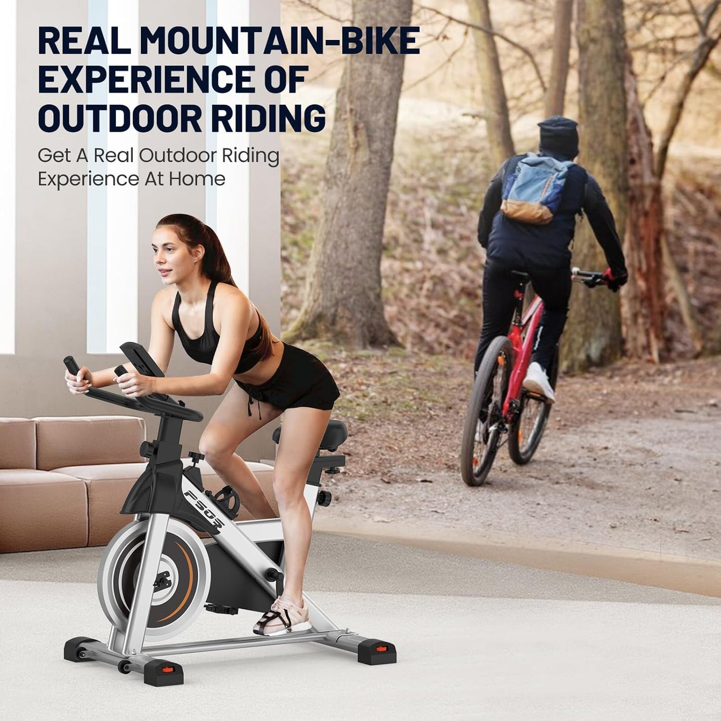 Adjustable Exercise Bike Spin Bike Heavy Duty