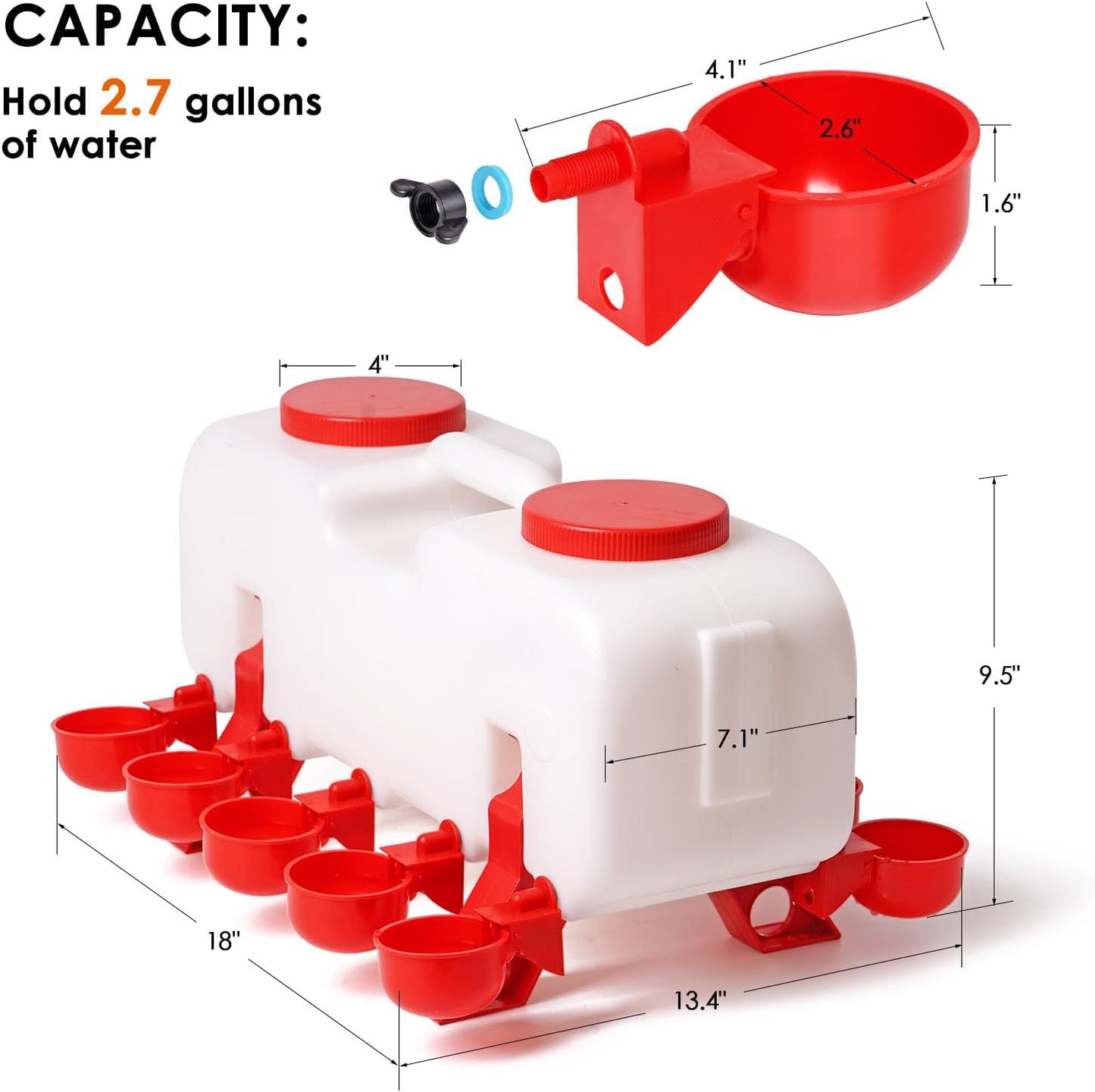 Chicken Water Feeder 10L