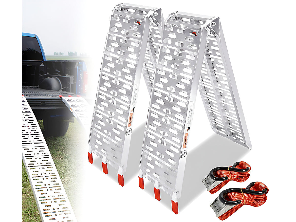 Aluminum Folding Ramps ATV Mower Loading Ramps Pair