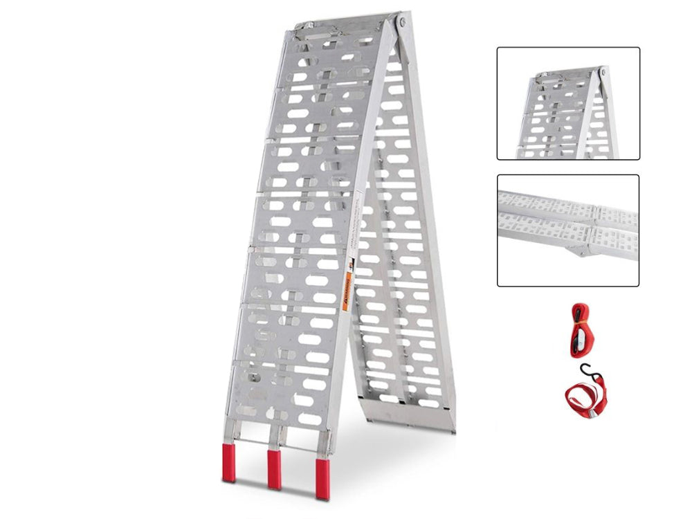 Aluminum Folding Ramps ATV Mower Loading Ramps Pair