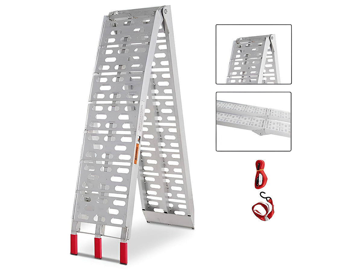 Aluminum Folding Ramps ATV Mower Loading Ramps Pair