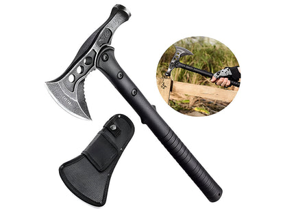 Tactical Survival Hawk Tomahawk W Hammer Throwing Axe 15"