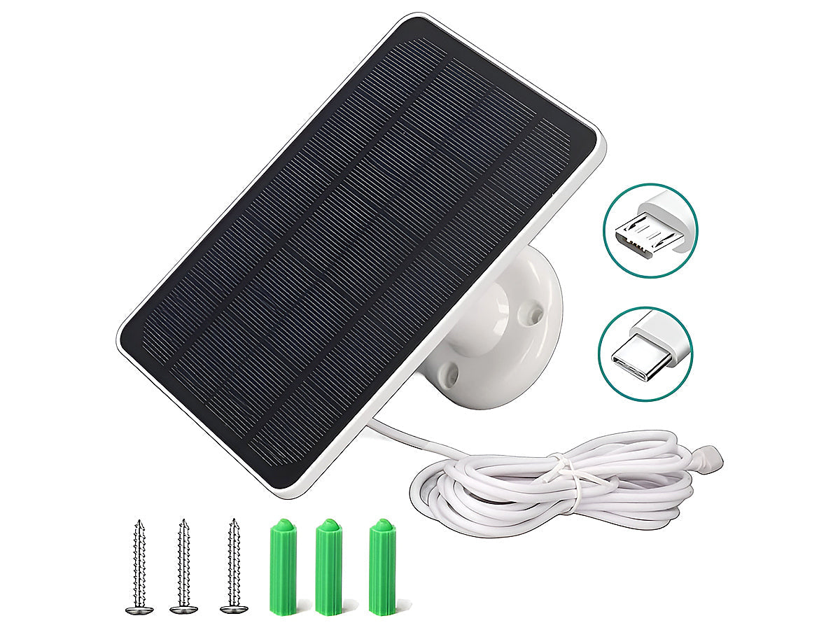 Solar Panel for CCTV Security Camera Eufy Arlo Wyze Swann Reolink Ring Blink