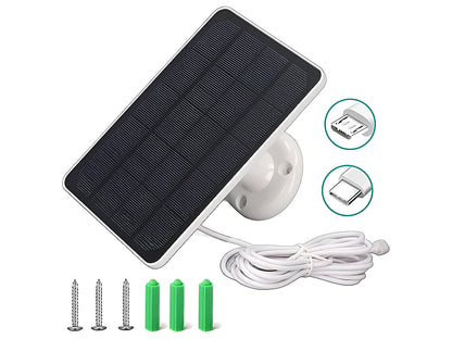 Solar Panel for CCTV Security Camera Eufy Arlo Wyze Swann Reolink Ring Blink