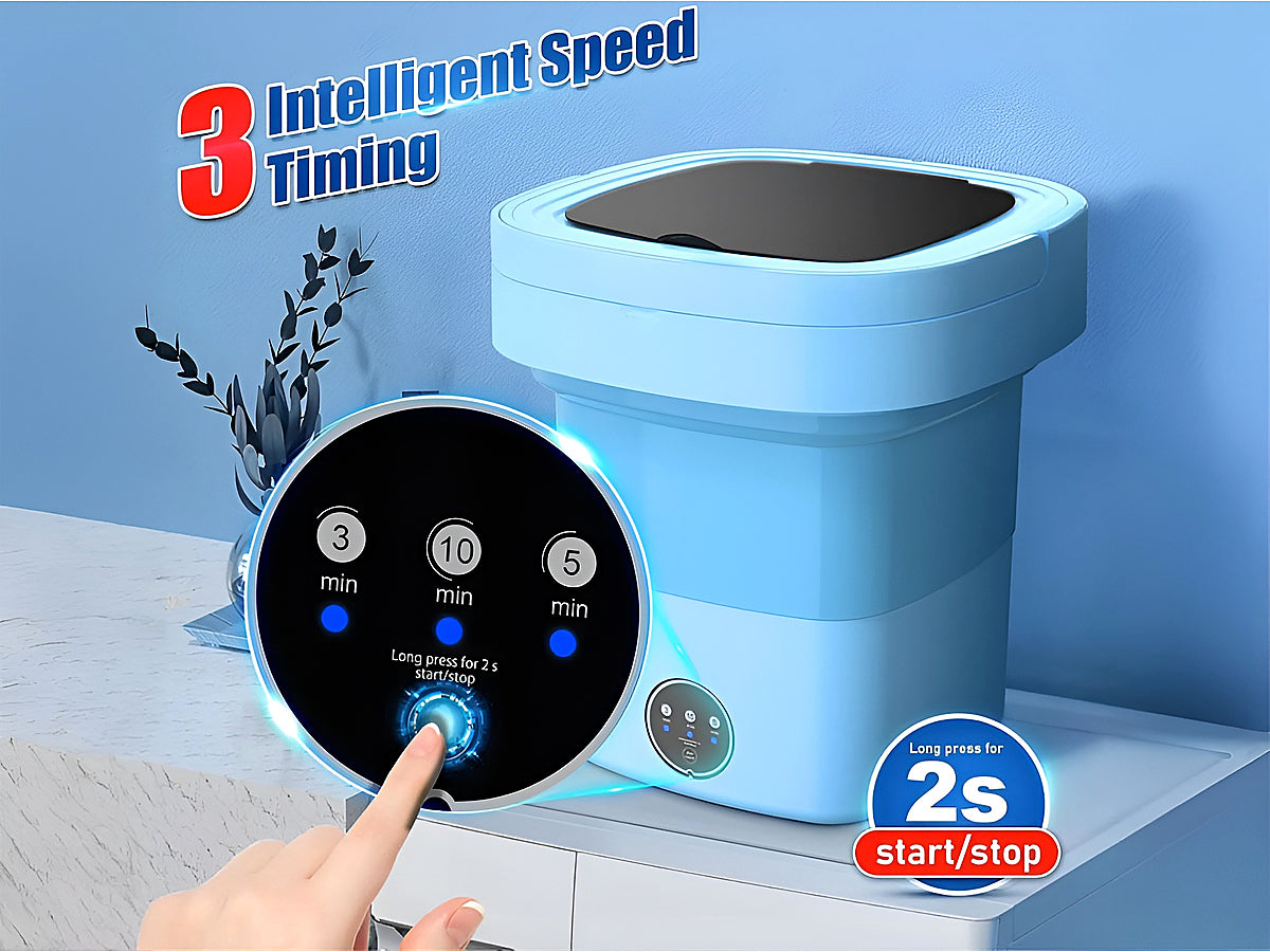 Washing Machine 8L Portable Foldable Collapsible Laundry Bucket