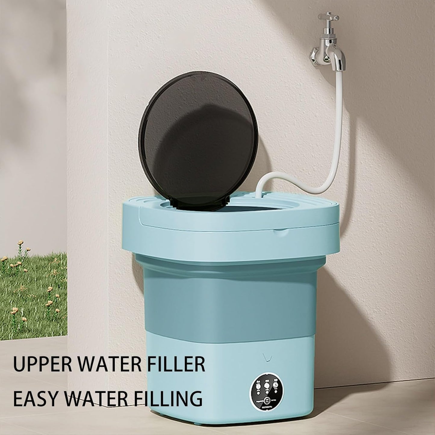 Washing Machine 8L Portable Foldable Collapsible Laundry Bucket