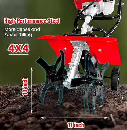 Rotary Hoe Tiller Cultivator 52CC Heavy Duty 2 Stroke