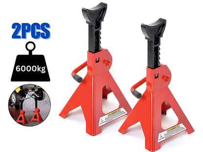 HEAVY DUTY 6 TON AXLE STANDS A PAIR