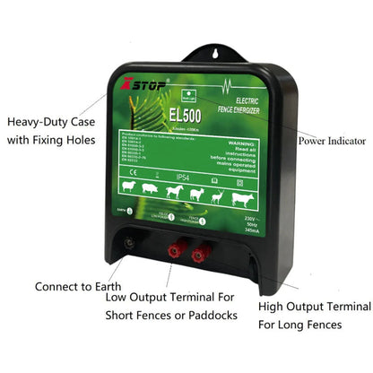 120km Electric Fence Energiser Energizer Charger 5J 240V