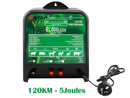 120km Electric Fence Energiser Energizer Charger 5J 240V