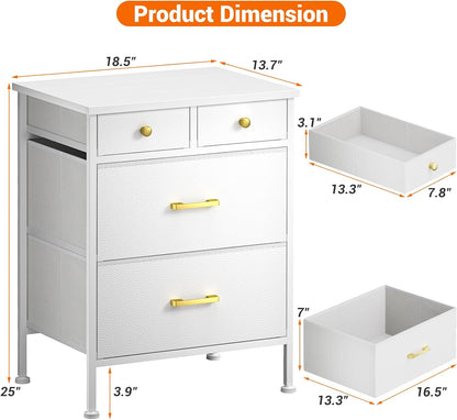Storage Cabinet White  4 drawers