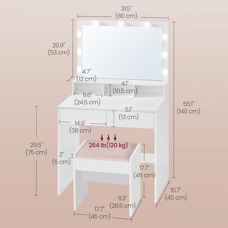 Dressing table with Stool