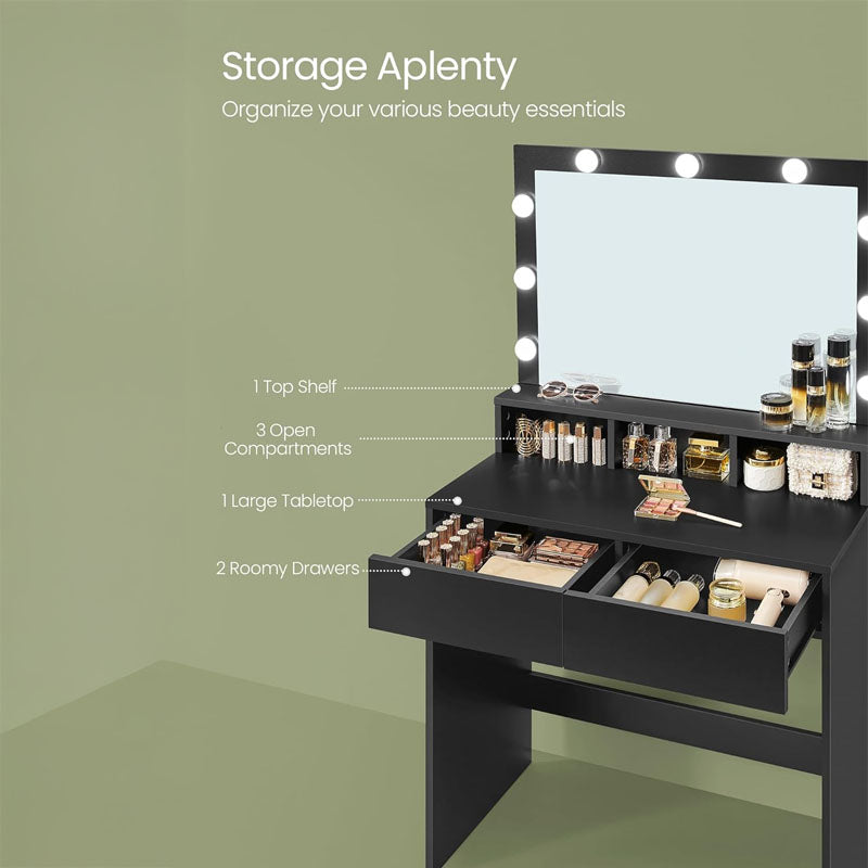 Dressing table with LED Mirror