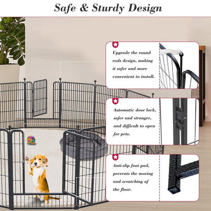 Pet Play Pen Dog Playpen Dog Fence 10 Panels
