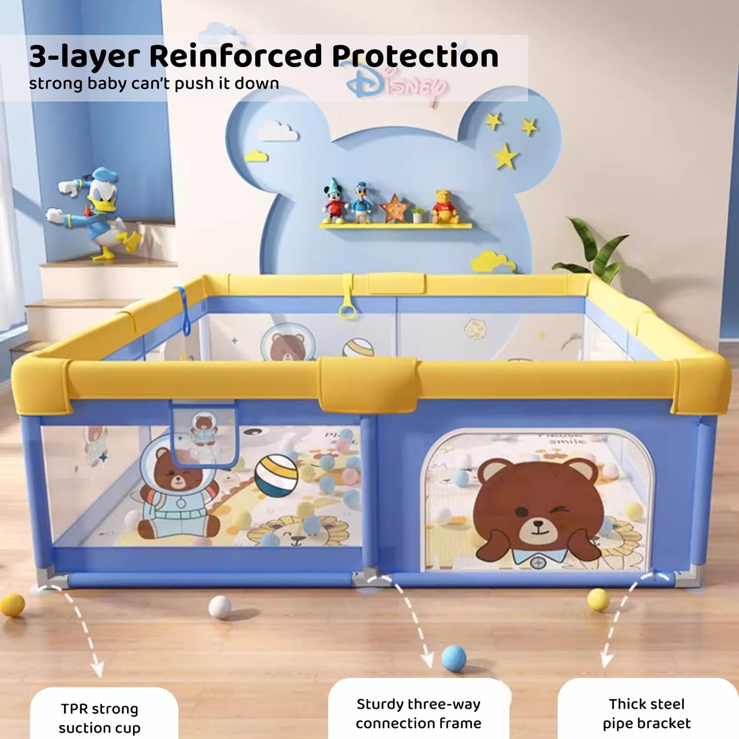 Portable Baby Playpen Fence Gate Wall Fence Barrier