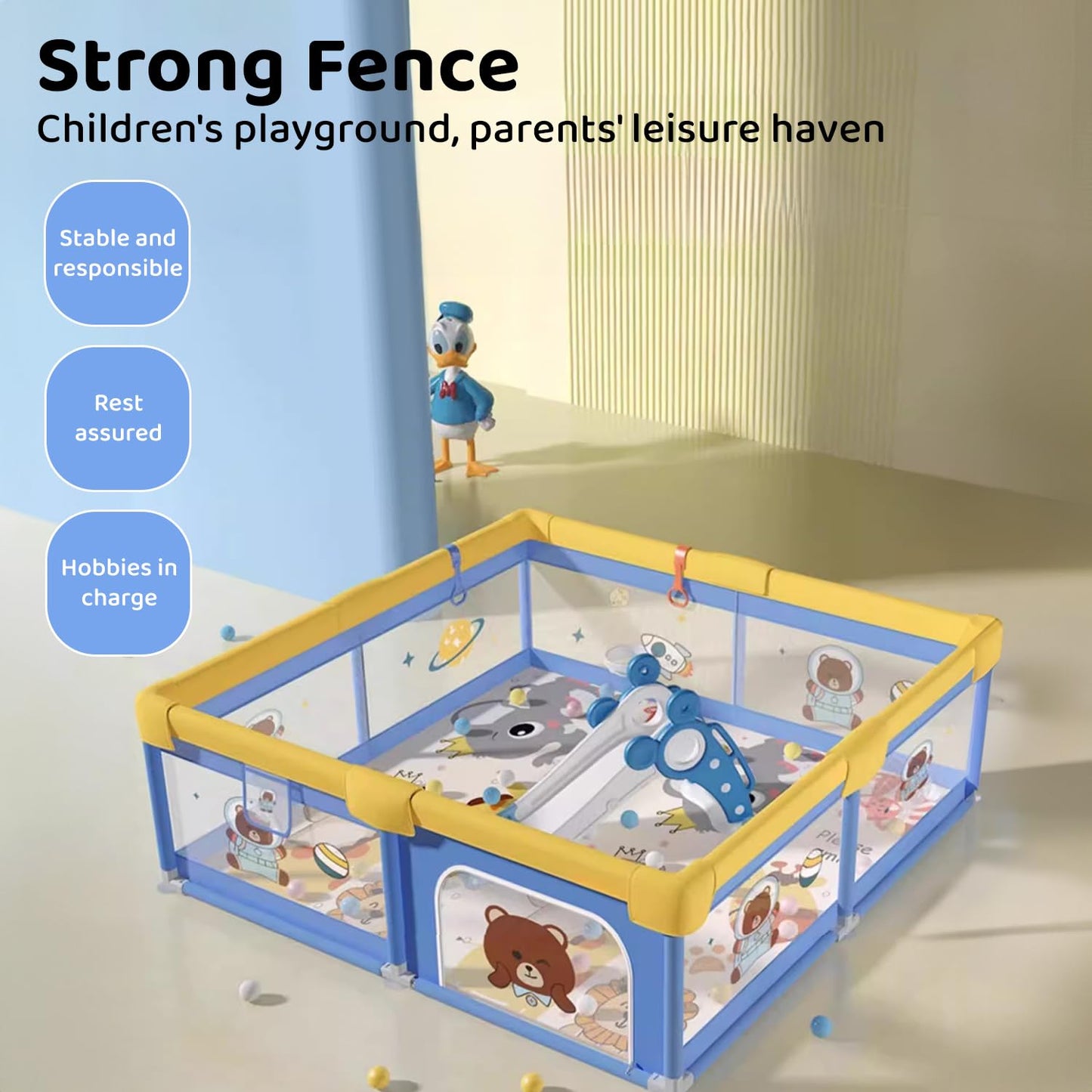 Portable Baby Playpen Fence Gate Wall Fence Barrier
