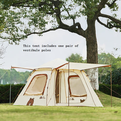 Mobi Garden x LINE FRIENDS Auto Tent 3–4 Person – Brown Bear MGD2435