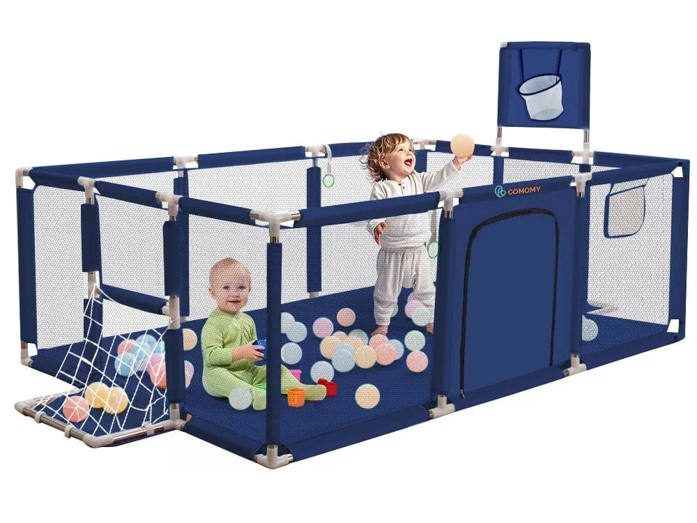 Portable Baby Playpen Fence Gate Wall Fence Barrier PlayPen 182cm